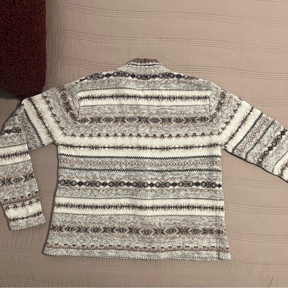 Tiara International Knit Zip Sweater Jacket with Earth Tones Y2K - Picture 5 of 7